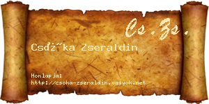 Csóka Zseraldin névjegykártya